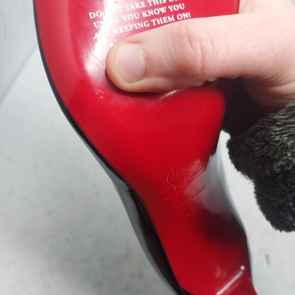 Christian Louboutin Kate Black Patent Heel Pump - Picture 7 of 10